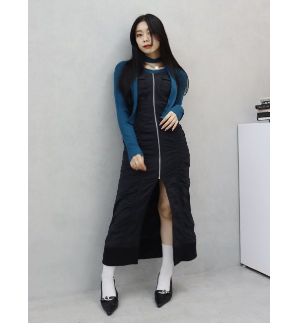 EVRIS「ジップキャミロングワンピース」|ワンピース|