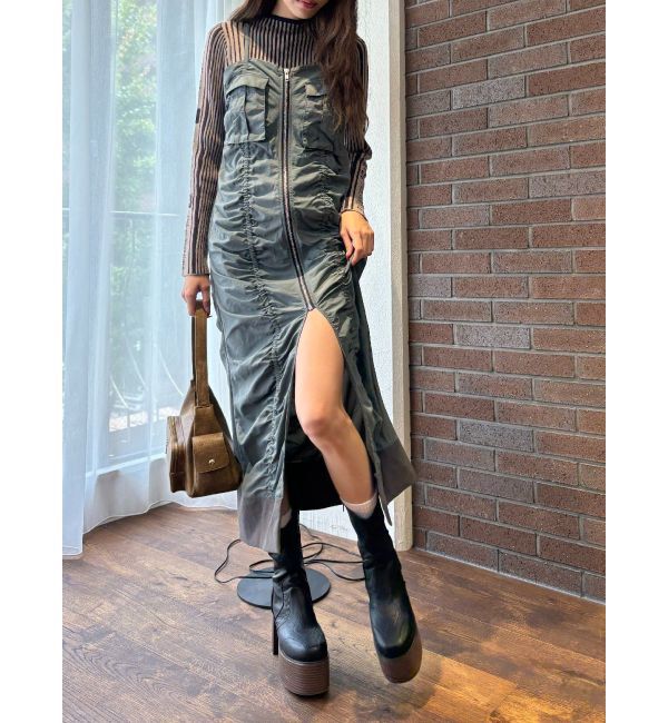 EVRIS「ジップキャミロングワンピース」|ワンピース|