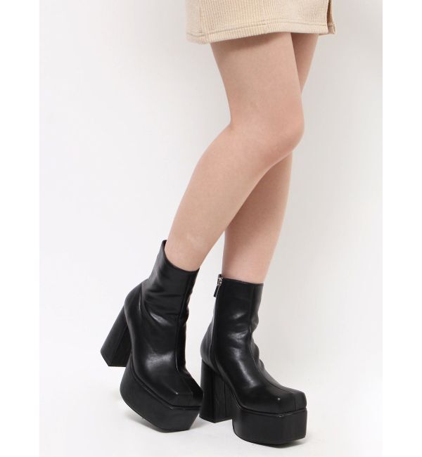 EVRIS「チャンキーヒールショートブーツ」|ショートブーツ|
