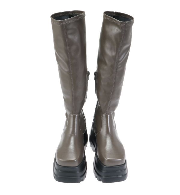 EVRIS「プラットフォームストレッチロングブーツ」|ロングブーツ|