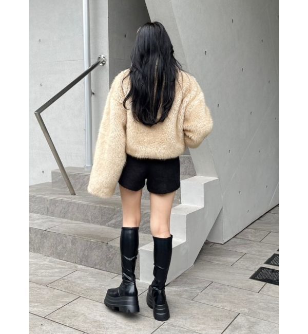 EVRIS「プラットフォームストレッチロングブーツ」|ロングブーツ|