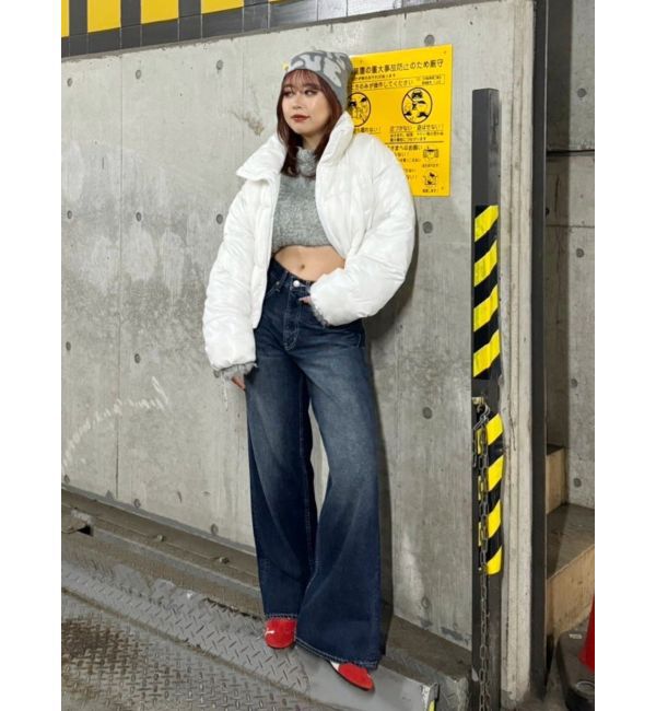 EVRIS「バックロゴワイドデニムパンツ」|デニム|