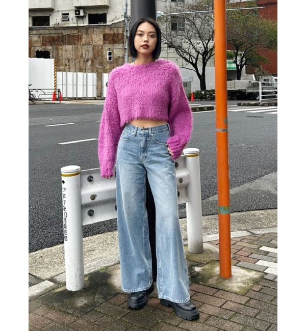 EVRIS「バックロゴワイドデニムパンツ」|デニム|