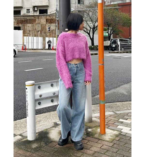 EVRIS「バックロゴワイドデニムパンツ」|デニム|