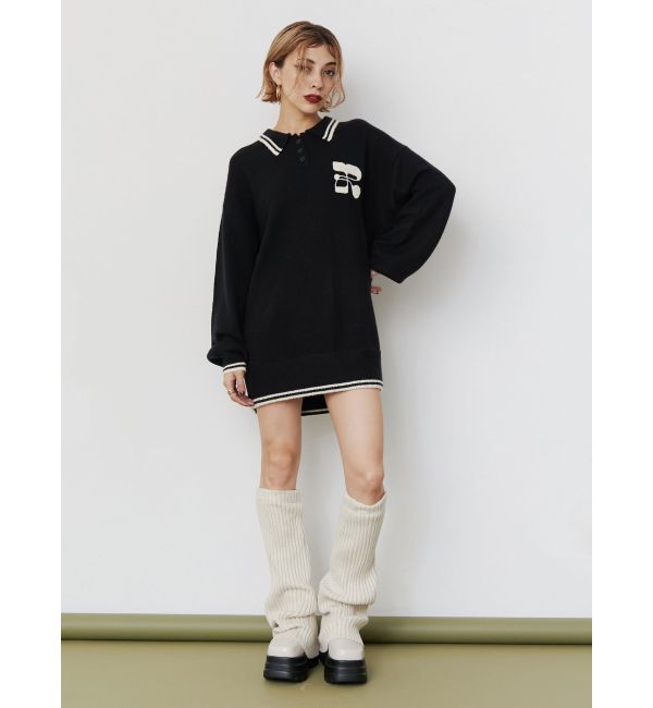 EVRIS「ワンポイントポロニットトップス」|ニット・セーター|