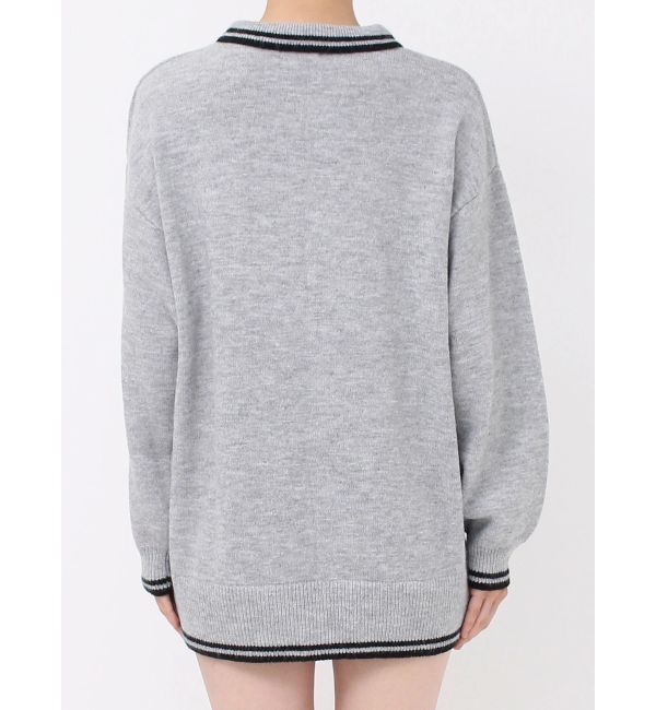 EVRIS「ワンポイントポロニットトップス」|ニット・セーター|