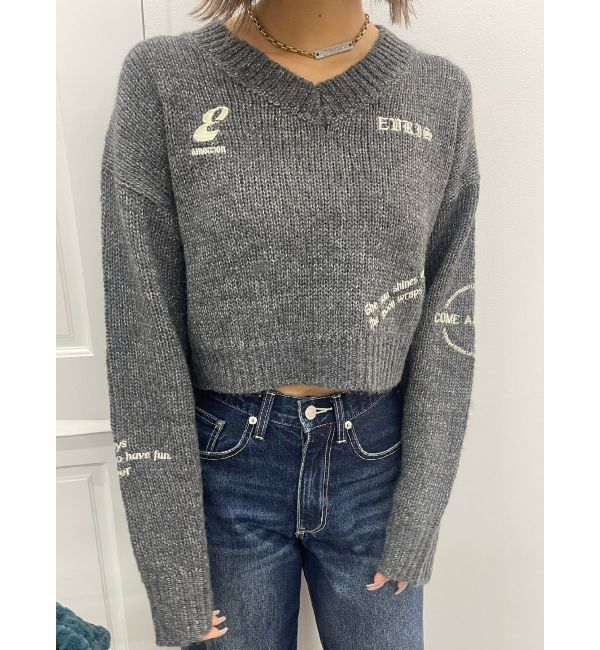 EVRIS「Embroideryニットトップス」|ニット・セーター|