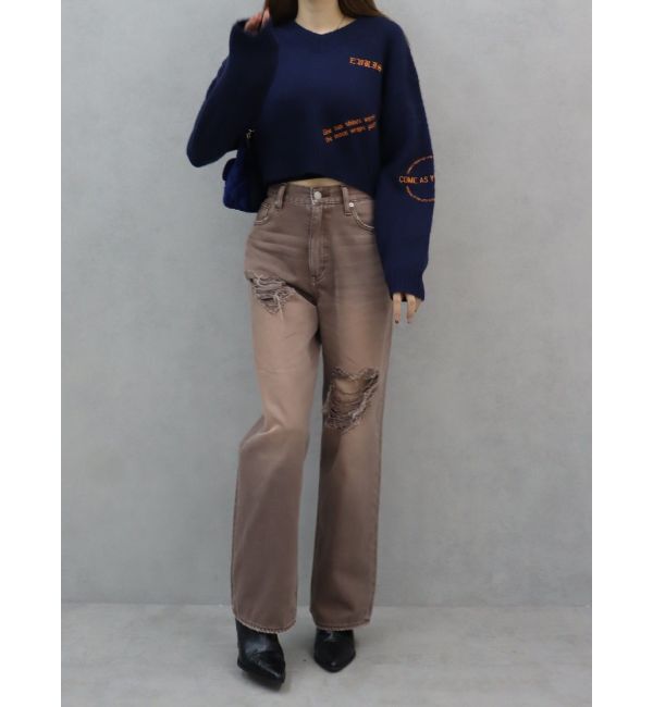 EVRIS「Embroideryニットトップス」|ニット・セーター|