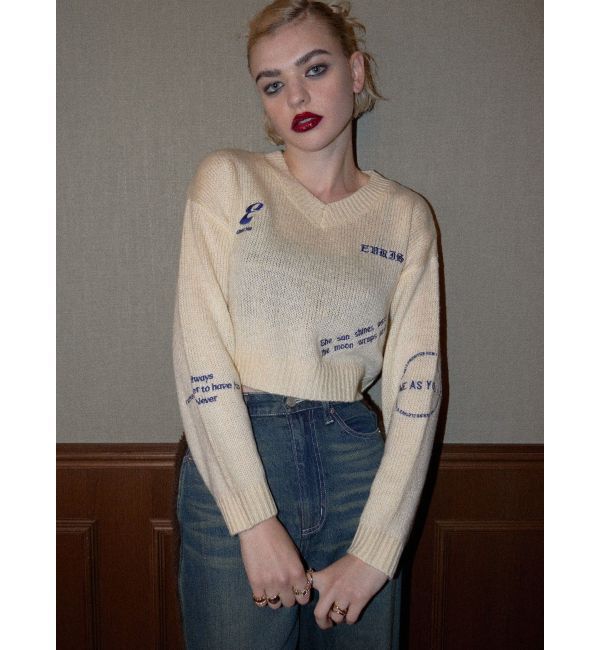 EVRIS「Embroideryニットトップス」|ニット・セーター|