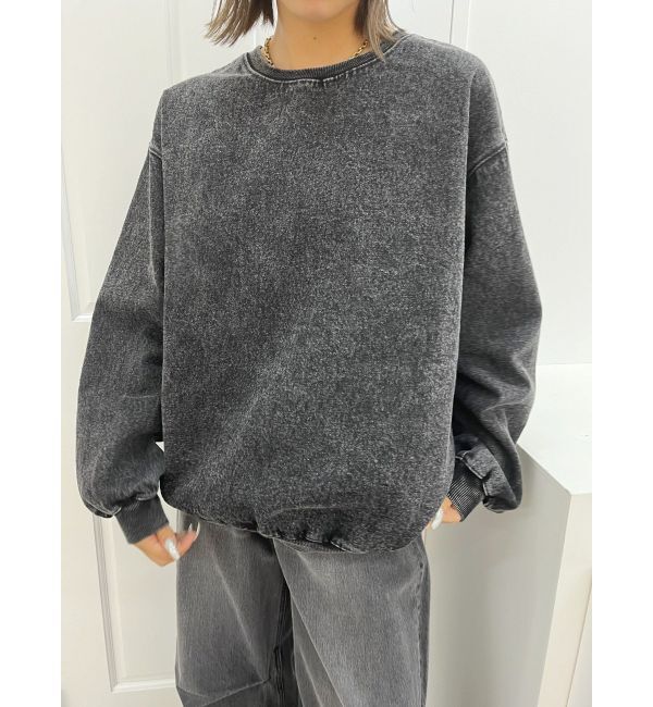 EVRIS「HEART PRINT DENIMトップス」|スウェット・ジャージ|