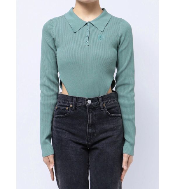 EVRIS「ロゴリブニットボディースーツ」|ニット・セーター|