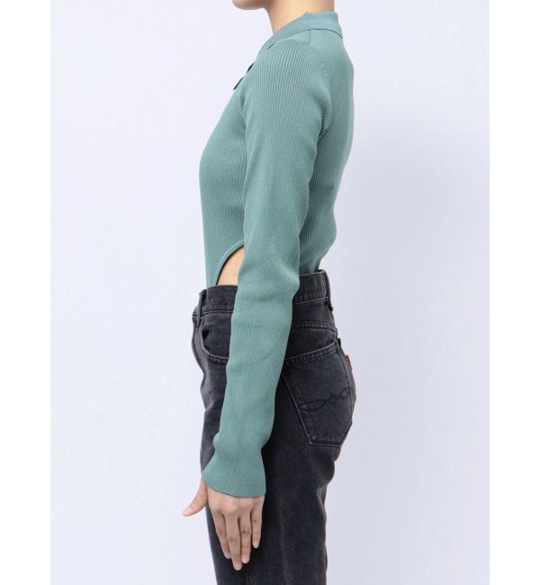 EVRIS「ロゴリブニットボディースーツ」|ニット・セーター|