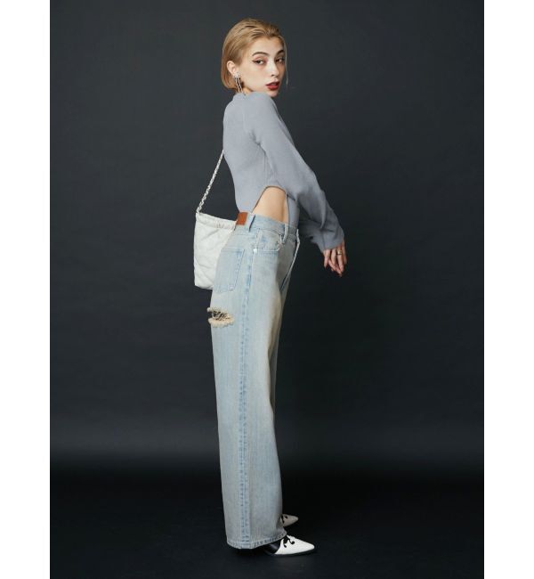 EVRIS「ロゴリブニットボディースーツ」|ニット・セーター|