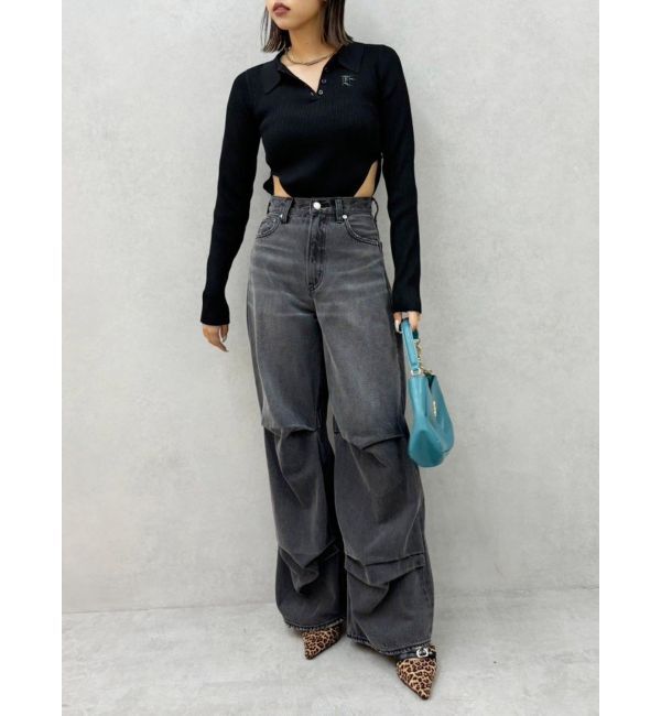 EVRIS「ロゴリブニットボディースーツ」|ニット・セーター|