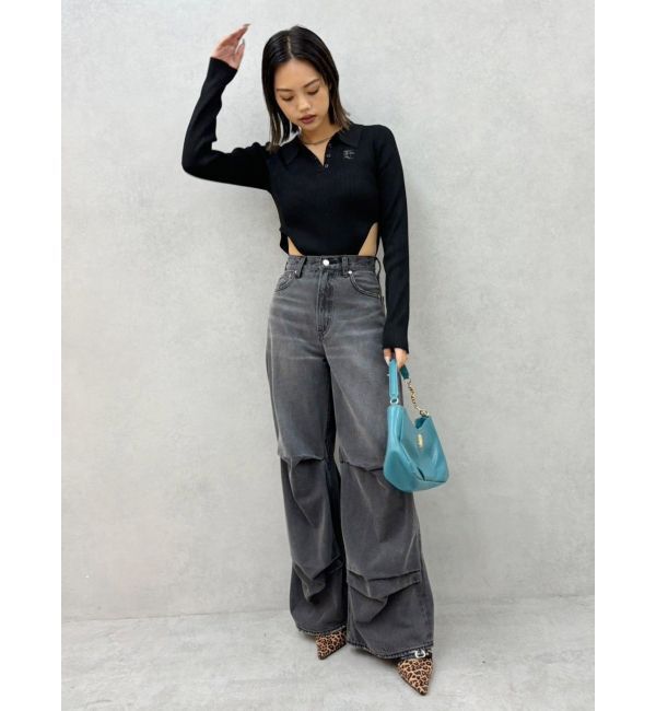 EVRIS「ロゴリブニットボディースーツ」|ニット・セーター|