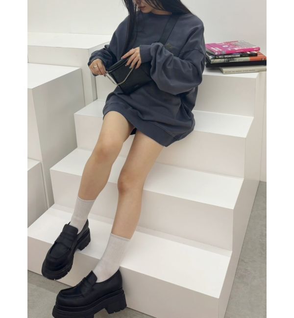 EVRIS「Eロゴピグメントオーバーサイズスウェット」|スウェット・ジャージ|