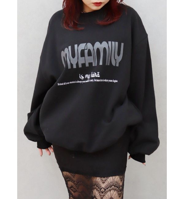 EVRIS「フロントロゴBIGトレーナー」|スウェット・ジャージ|ブラック