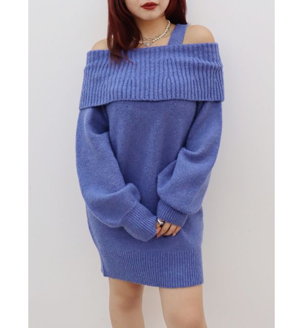 EVRIS「オフショルニットワンピース」|ワンピース|