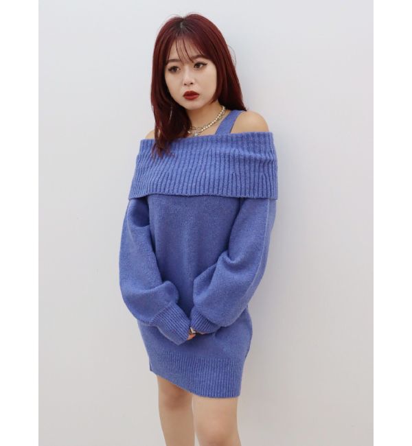 EVRIS「オフショルニットワンピース」|ワンピース|