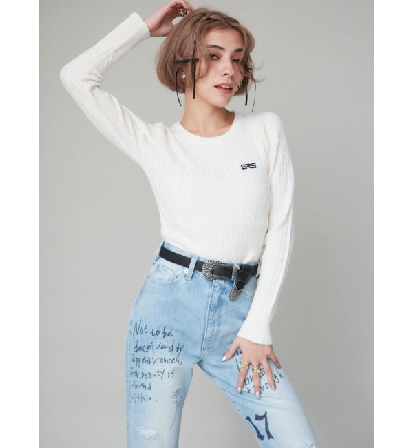 EVRIS「オリジナルグラフィックデニムパンツ」|デニム|