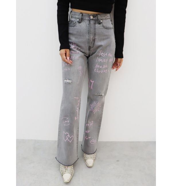 EVRIS「オリジナルグラフィックデニムパンツ」|デニム|