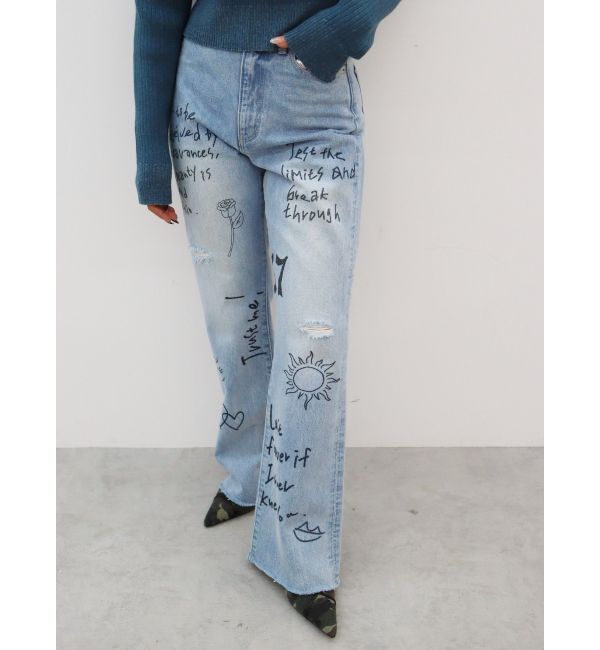 EVRIS「オリジナルグラフィックデニムパンツ」|デニム|