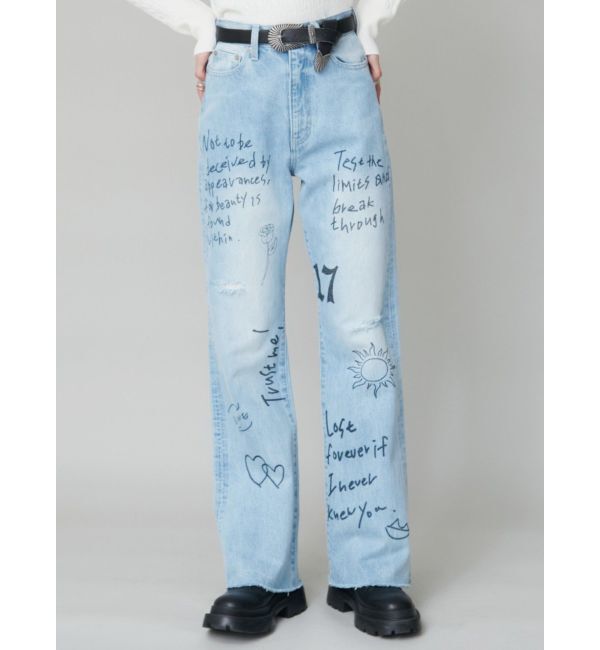EVRIS「オリジナルグラフィックデニムパンツ」|デニム|