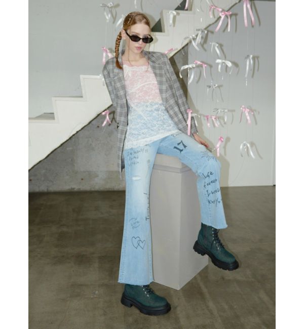 EVRIS「オリジナルグラフィックデニムパンツ」|デニム|