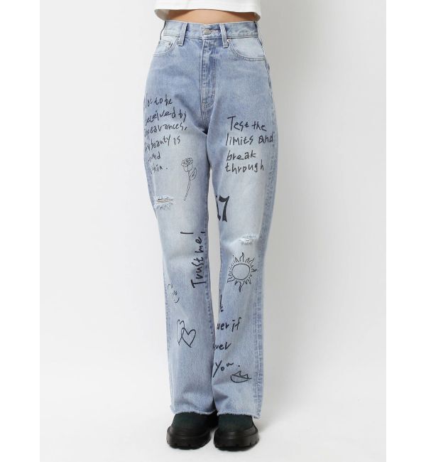 EVRIS「オリジナルグラフィックデニムパンツ」|デニム|