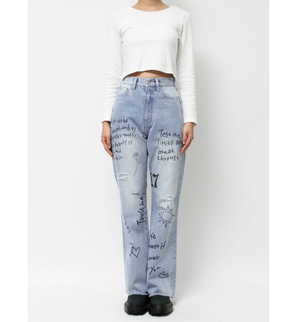 EVRIS「オリジナルグラフィックデニムパンツ」|デニム|