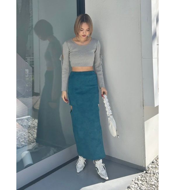 EVRIS「オープンアームリボンニットトップス」|ニット・セーター|