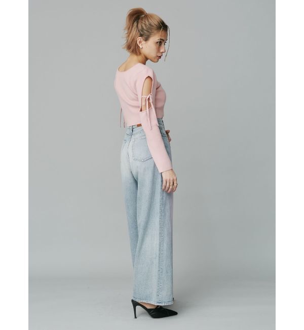 EVRIS「オープンアームリボンニットトップス」|ニット・セーター|