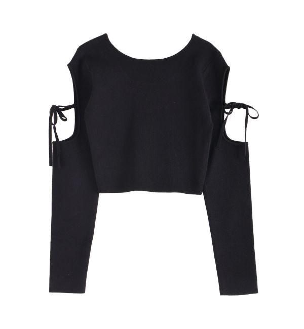 EVRIS「オープンアームリボンニットトップス」|ニット・セーター|