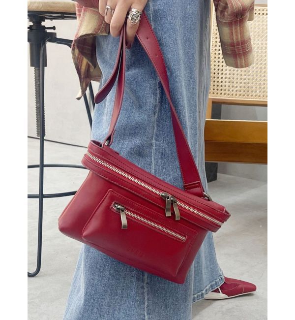 EVRIS「ジップショルダーBAG」|ショルダー・メッセンジャー|レッド