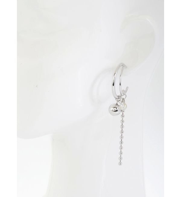 EVRIS「チェーンコンビアシンメトリーピアス」|ピアス|