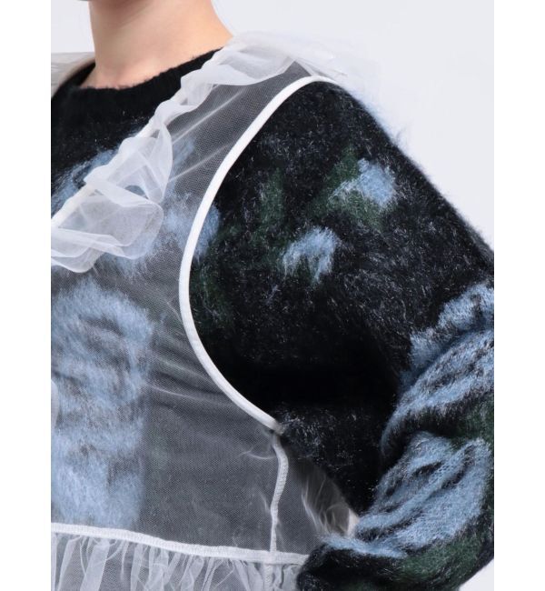 jouetie「チュールドレープフリルベスト」|シャツ・ブラウス|