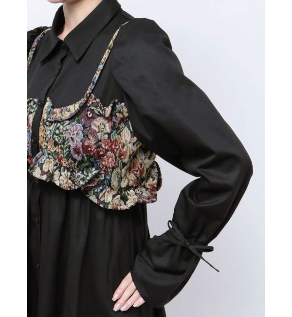 jouetie「ゴブランビスチェシャツワンピース」|ワンピース|