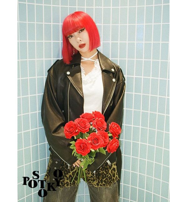 jouetie「【PosTokyo】Real leather riders」|ブルゾン・スタジャン|ブラック