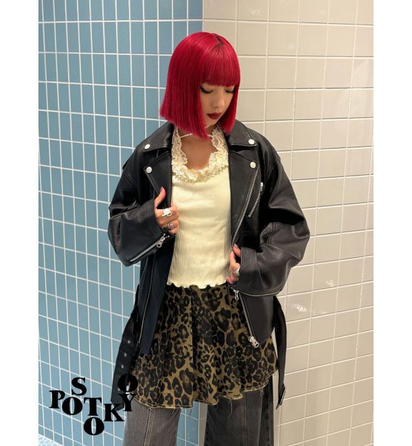 jouetie「【PosTokyo】Real leather riders」|ブルゾン・スタジャン|