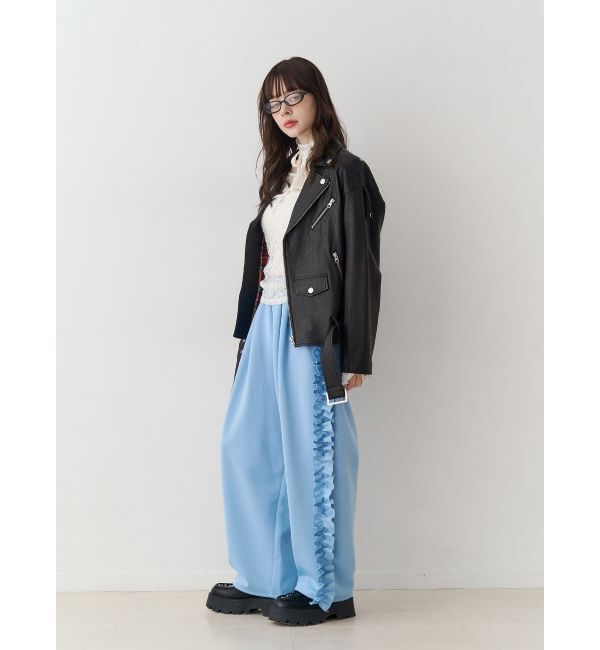 jouetie「【PosTokyo】Real leather riders」|ブルゾン・スタジャン|