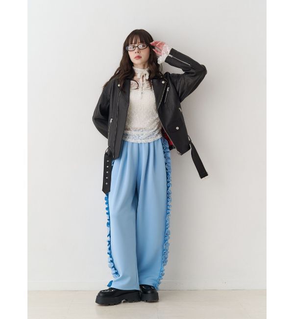 jouetie「【PosTokyo】Real leather riders」|ブルゾン・スタジャン|