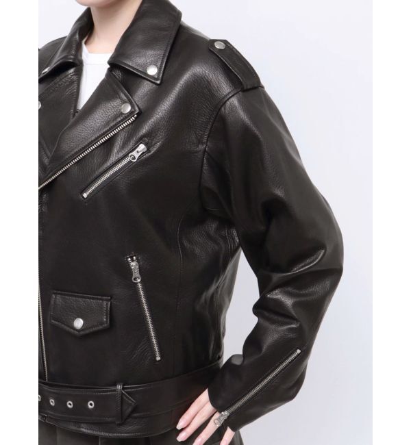 jouetie「【PosTokyo】Real leather riders」|ブルゾン・スタジャン|