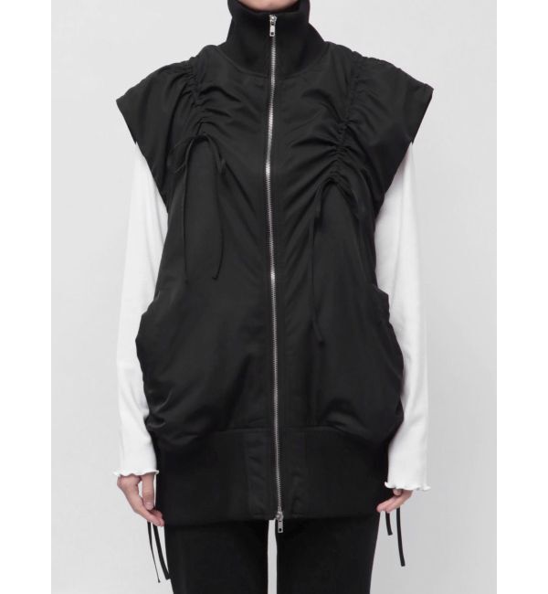 jouetie「ギャザーリボンMA-1ベスト」|ダウンベスト・ベスト|