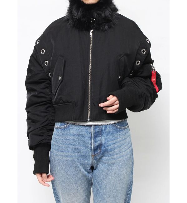 jouetie「ギャザーリボンMA-1ベスト」|ダウンベスト・ベスト|