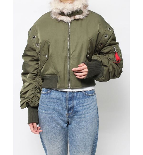 jouetie「ギャザーリボンMA-1ベスト」|ダウンベスト・ベスト|