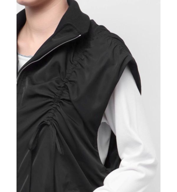 jouetie「ギャザーリボンMA-1ベスト」|ダウンベスト・ベスト|