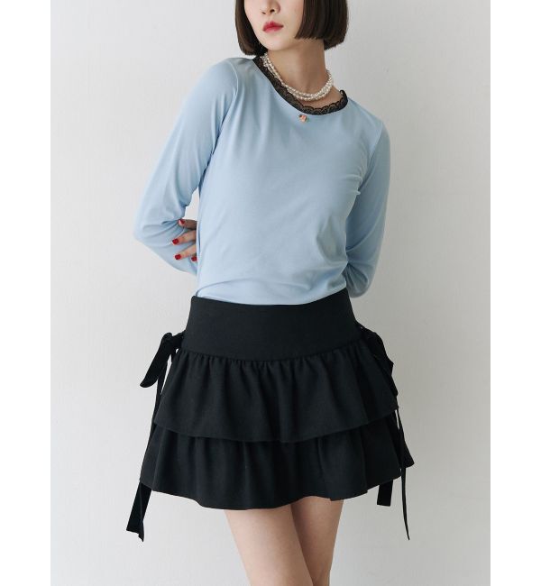 jouetie「BIGリボンティアードミニスカパン」|スカート|