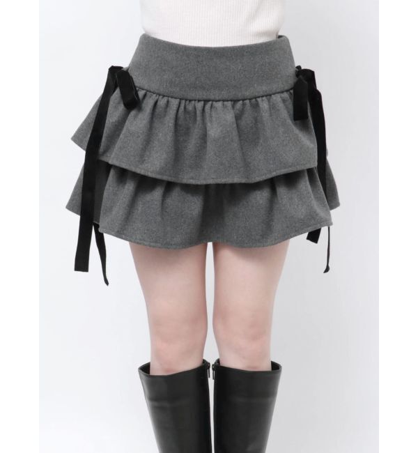 jouetie「BIGリボンティアードミニスカパン」|スカート|