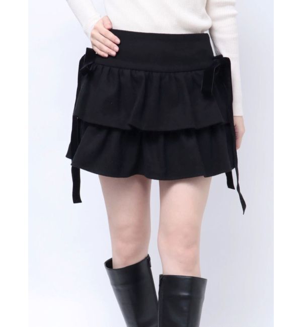 jouetie「BIGリボンティアードミニスカパン」|スカート|