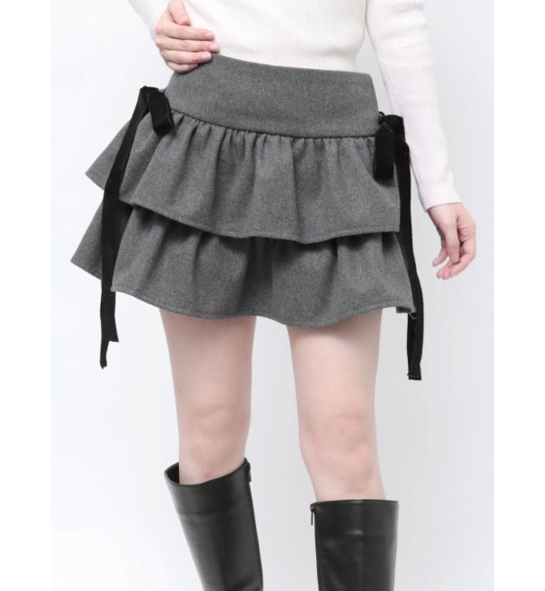 jouetie「BIGリボンティアードミニスカパン」|スカート|